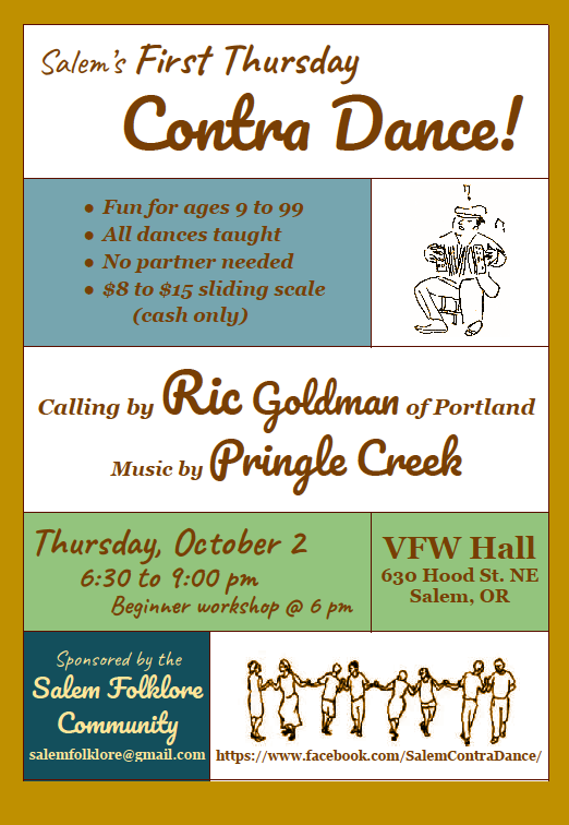 Salem Contra Dance: Pringle Creek w/ Ric Goldman [Portland]