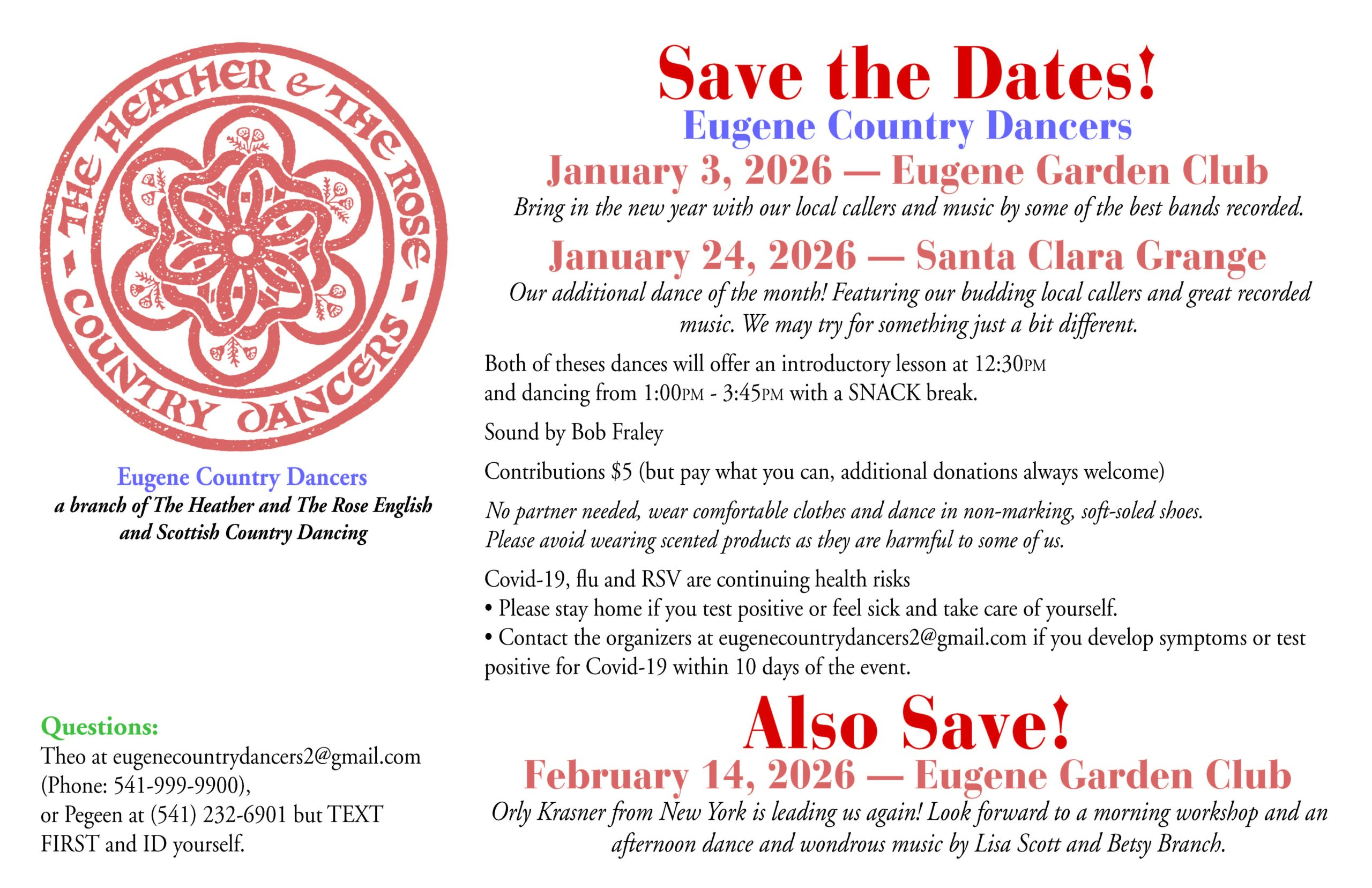 Jan 3 / 24 Eugene English Dance